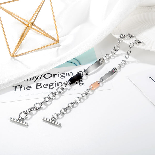 His & Hers Matching Set Customized Couple Bracelets-Couple Bracelets-SunnyHouse Jewelry