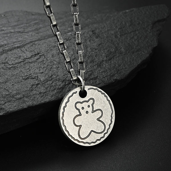 Men's Fashion Bear Pendant Necklace-Mens Pendant Necklace-SunnyHouse Jewelry