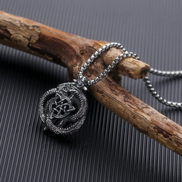 Men's Fashion Snake Pendant Necklace-Mens Pendant Necklace-SunnyHouse Jewelry