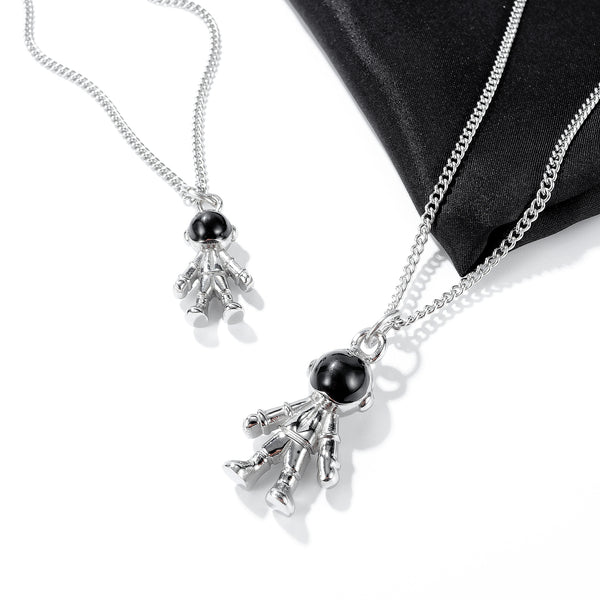His & Hers Matching Set Couple Astronaute Couple Necklace Couple Jewelry Set-Couple Necklace-SunnyHouse Jewelry