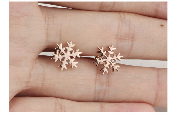 Women's Fashion Snowflake Earrings-Womens Earrings-SunnyHouse Jewelry