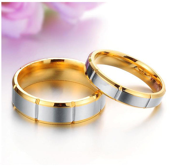 His & Hers Matching Set Simple Style Couple Rings, Wedding Band Set, Valentine, Anniversary, Wedding, Promise, Engagement Ring-Couple Rings-SunnyHouse Jewelry