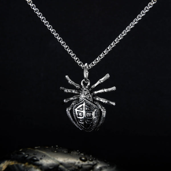 Men's Fashion Spider Pendant Necklace-Mens Pendant Necklace-SunnyHouse Jewelry