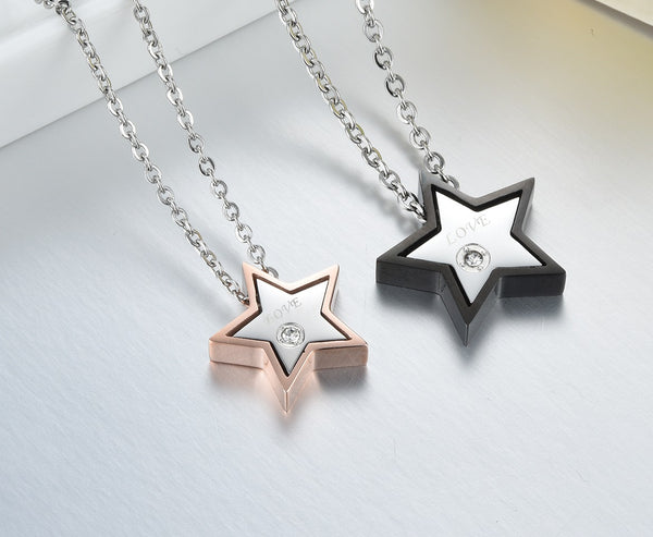 His & Hers Matching Set Star Love Couple Necklace Couple Jewelry Set-Couple Necklace-SunnyHouse Jewelry