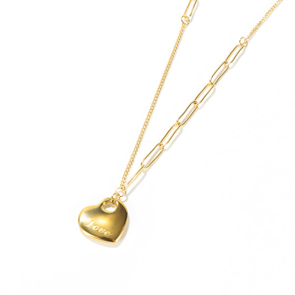 Women's Fashion Love Heart Pendant Necklace-Womens Pendant Necklace-SunnyHouse Jewelry