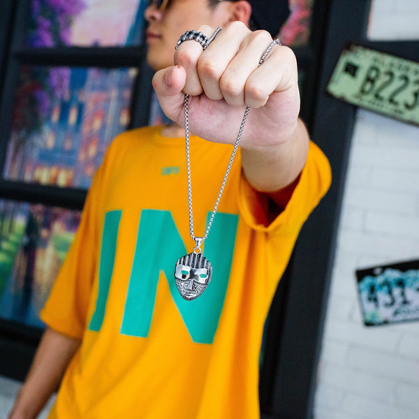Men's Fashion Ninja Face Pendant Necklace-Mens Pendant Necklace-SunnyHouse Jewelry