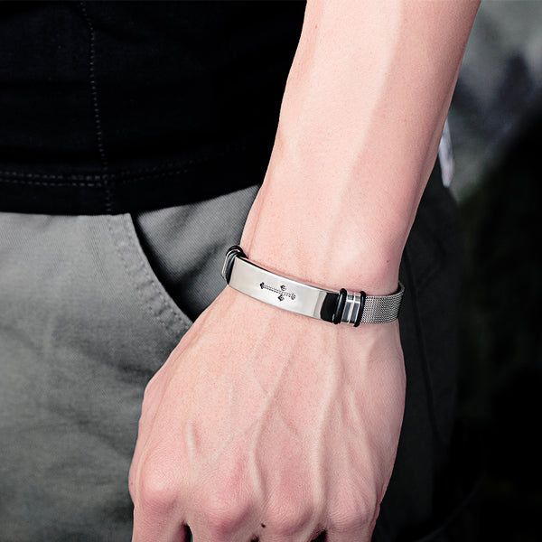Men's Fashion Holy Cross Bracelet-Mens Bracelet-SunnyHouse Jewelry