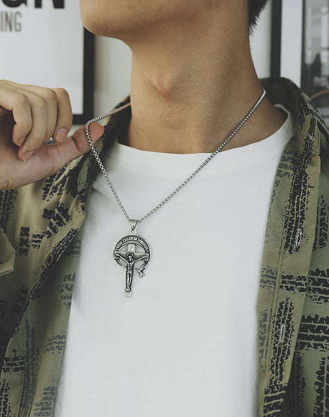 Men's Fashion Veni Creator Spiritus Pendant Necklace-Mens Pendant Necklace-SunnyHouse Jewelry