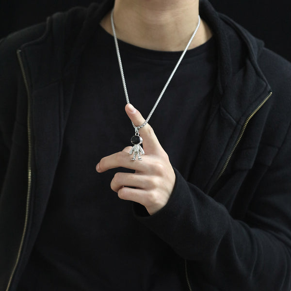 Men's Fashion Hip Hop Astronaut Pendant Necklace-Mens Pendant Necklace-SunnyHouse Jewelry