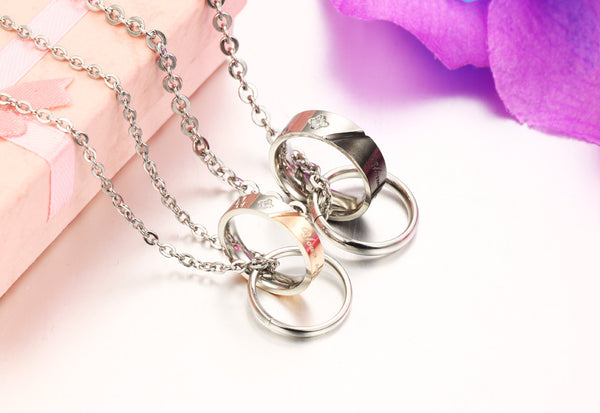 His & Hers Matching Set Your Smile Makes Me Happy Couple Necklace Couple Jewelry Set-Couple Necklace-SunnyHouse Jewelry