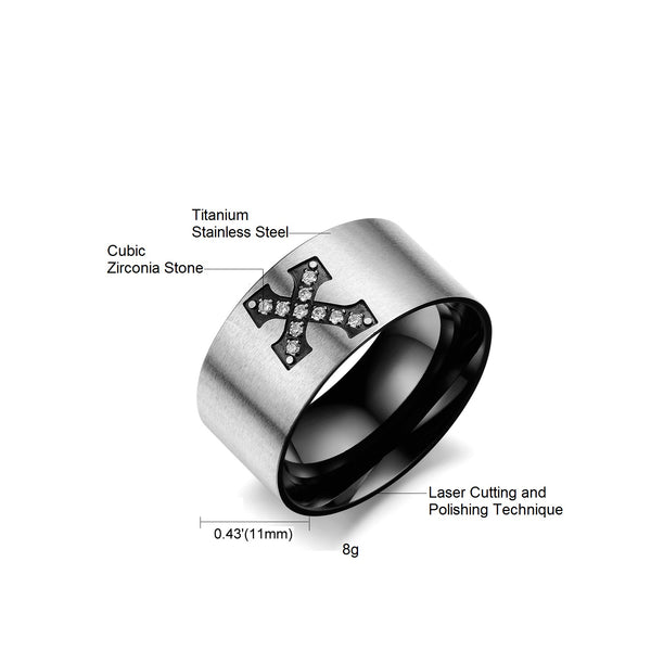 Men's Fashion Cross Ring-Mens Ring-SunnyHouse Jewelry