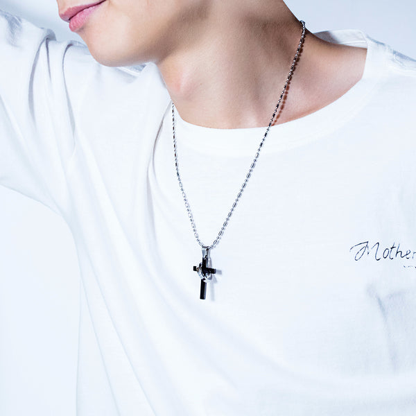 Men's Fashion Special Black Cross Pendant Necklace-Mens Pendant Necklace-SunnyHouse Jewelry