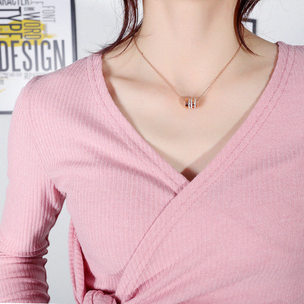 Women's Fashion Blinking Roll Pendant Necklace-Womens Pendant Necklace-SunnyHouse Jewelry