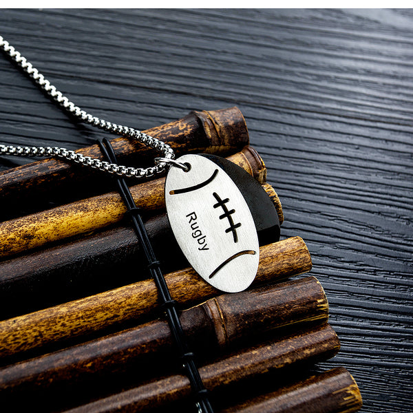 Men's Fashion Rugby Pendant Necklace-Mens Pendant Necklace-SunnyHouse Jewelry