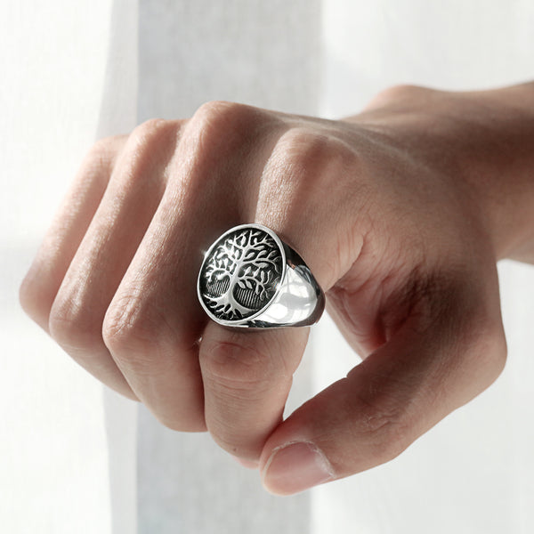 Men's Fashion Life Tree Ring-Mens Ring-SunnyHouse Jewelry