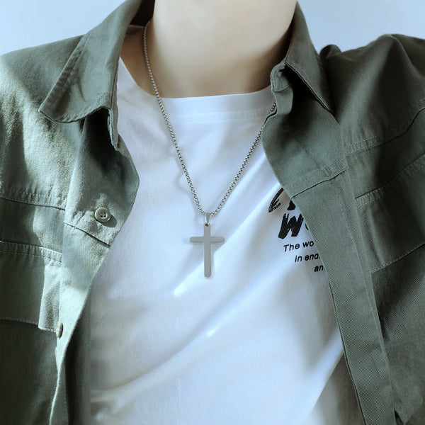 Men's Fashion Cross Pendant Necklace-Mens Pendant Necklace-SunnyHouse Jewelry
