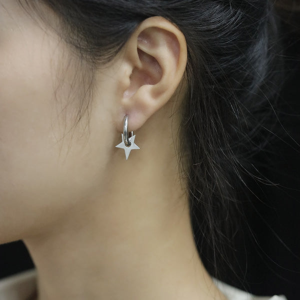 Women's Fashion Star Hoop Earrings-Womens Earrings-SunnyHouse Jewelry