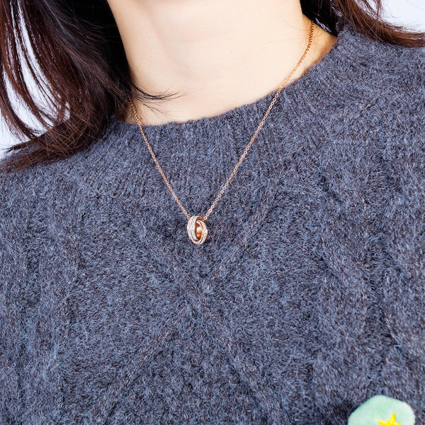 Women's Fashion Blinking Ring Pendant Necklace-Womens Pendant Necklace-SunnyHouse Jewelry