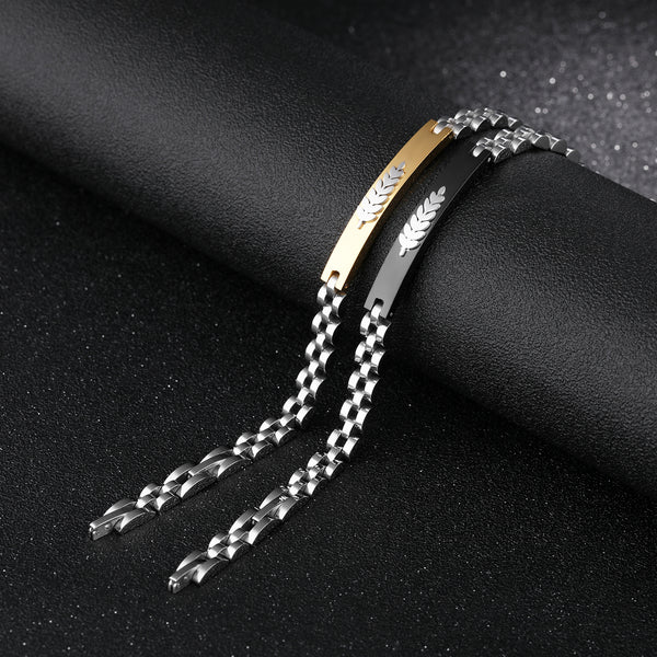 Men's Fashion Leaf Bracelet-Mens Bracelet-SunnyHouse Jewelry
