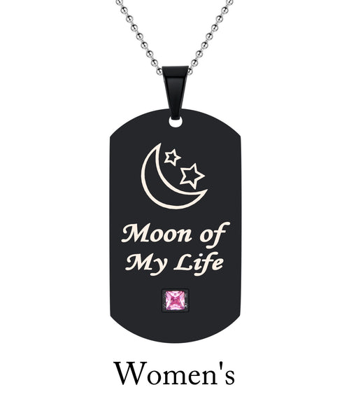 His & Hers Matching Set My Sun and Stars Moon of My Life Tag Pendant Necklace Couple Jewelry Set-Couple Necklace-SunnyHouse Jewelry
