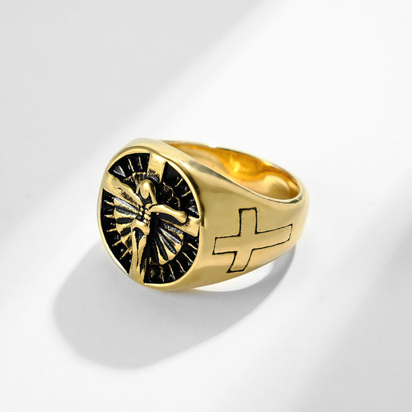 Men's Fashion Hip Hop, Cross Ring-Mens Ring-SunnyHouse Jewelry