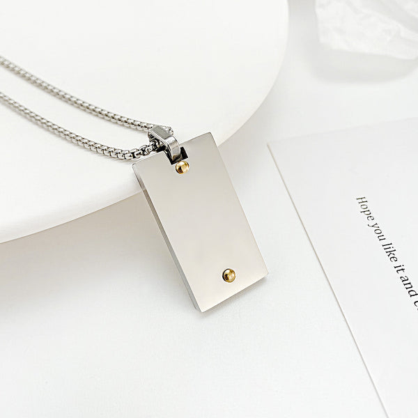 Men's Fashion Custom Tag Pendant Necklace-Mens Pendant Necklace-SunnyHouse Jewelry