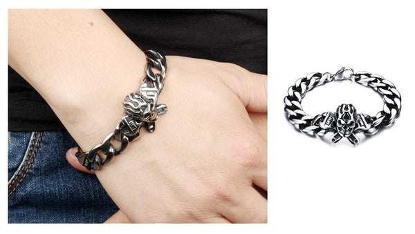 Men's Fashion Skull Hip Hop Bracelet-Mens Bracelet-SunnyHouse Jewelry