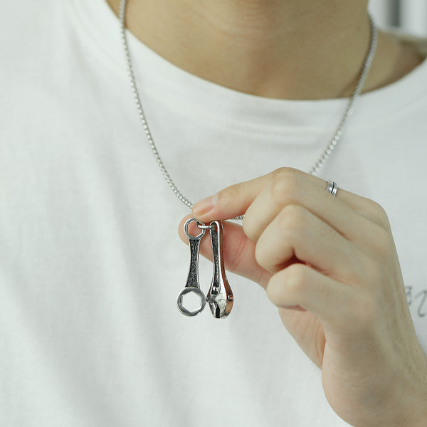 Men's Fashion wrench Pendant Necklace-Mens Pendant Necklace-SunnyHouse Jewelry