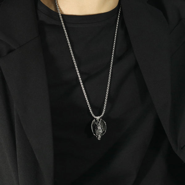 Men's Fashion Skull Spider Pendant Necklace-Mens Pendant Necklace-SunnyHouse Jewelry
