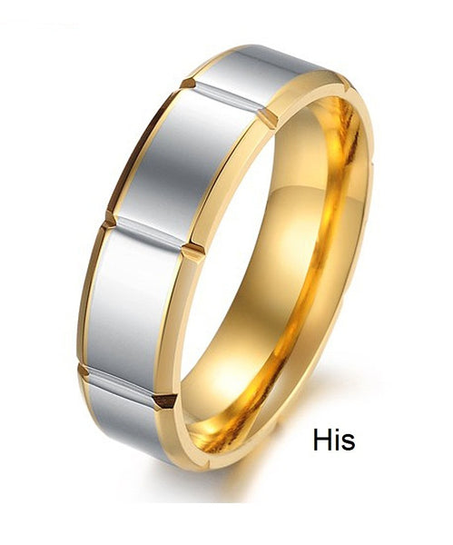 His & Hers Matching Set Simple Style Couple Rings, Wedding Band Set, Valentine, Anniversary, Wedding, Promise, Engagement Ring-Couple Rings-SunnyHouse Jewelry