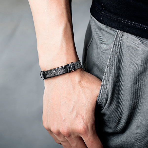 Men's Fashion Holy Cross Bracelet-Mens Bracelet-SunnyHouse Jewelry