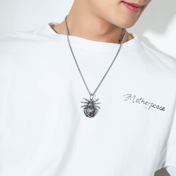Men's Fashion Spider Pendant Necklace-Mens Pendant Necklace-SunnyHouse Jewelry