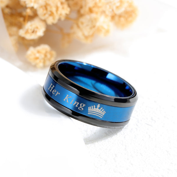 His & Hers Matching Set Her King and His Queen Couple Rings-Couple Rings-SunnyHouse Jewelry