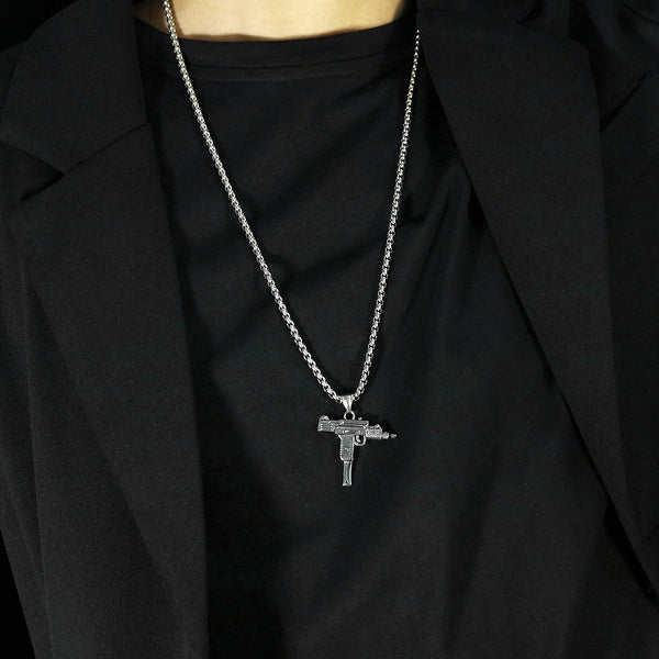 Men's Fashion Hip Hop Submachine Gun Pendant Necklace-Mens Pendant Necklace-SunnyHouse Jewelry