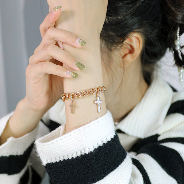 Women's Fashion Blinking Cross Bracelet-Womens Bracelet-SunnyHouse Jewelry