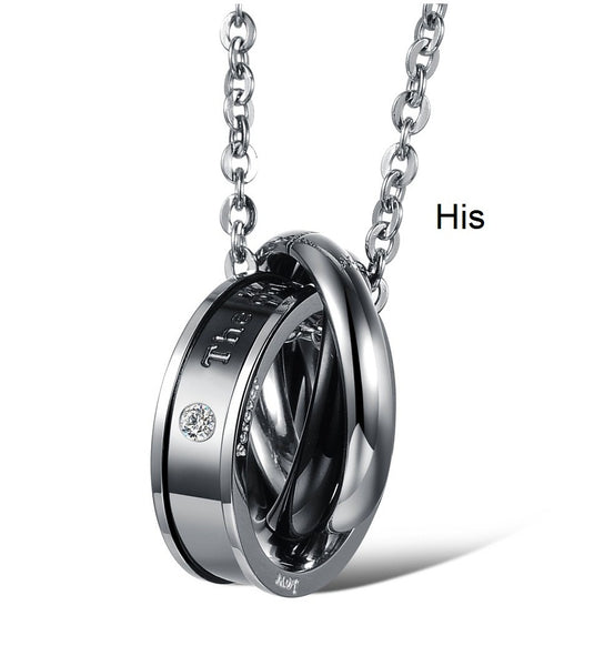 His & Hers Matching Set Only Eternal Love to You Couple Necklace Couple Jewelry Set-Couple Necklace-SunnyHouse Jewelry