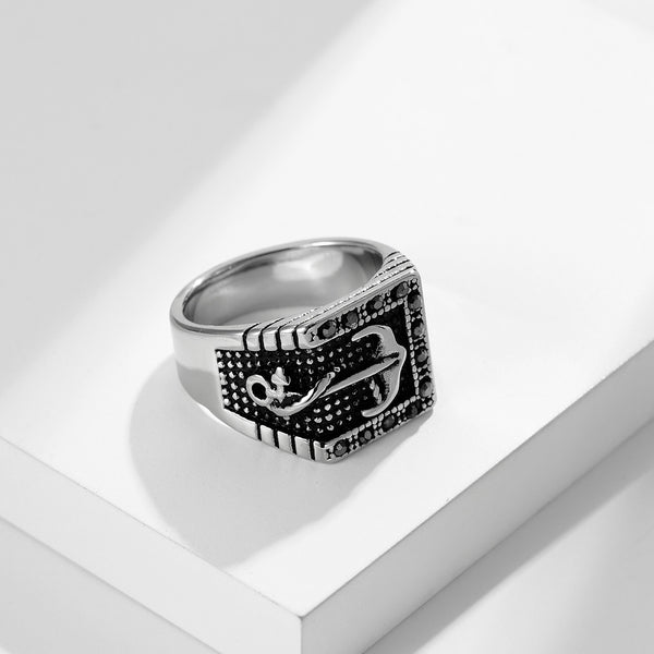Men's Fashion Lucky Anchor Ring-Mens Ring-SunnyHouse Jewelry