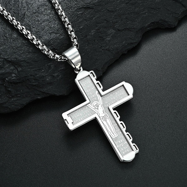 Men's Fashion Cross Pendant Necklace-Mens Pendant Necklace-SunnyHouse Jewelry