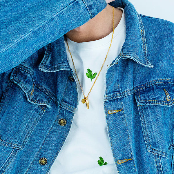 Men's Fashion Gold Capsule Pendant Necklace-Mens Pendant Necklace-SunnyHouse Jewelry