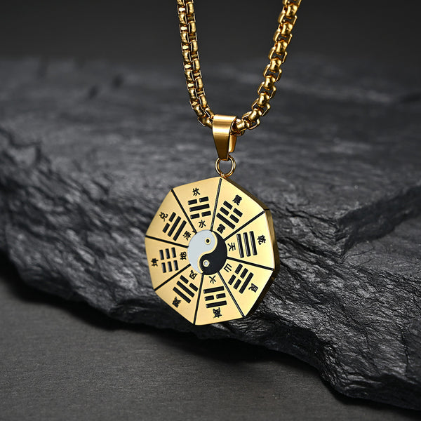 Men's Fashion Bagua Yinyang Pendant Necklace-Mens Pendant Necklace-SunnyHouse Jewelry