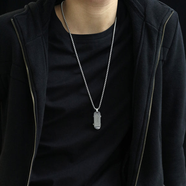 Men's Fashion Skateboard Pendant Necklace-Mens Pendant Necklace-SunnyHouse Jewelry
