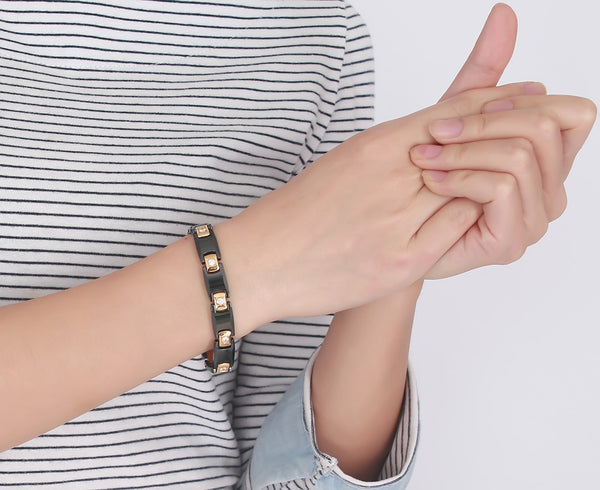 Women's Fashion Black Bracelet-Womens Bracelet-SunnyHouse Jewelry