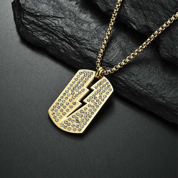 Men's Fashion Blinking Flash Pendant Necklace-Mens Pendant Necklace-SunnyHouse Jewelry
