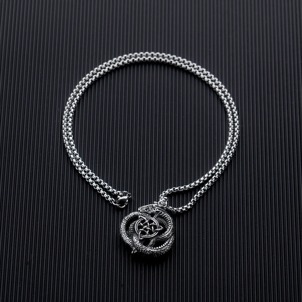 Men's Fashion Snake Pendant Necklace-Mens Pendant Necklace-SunnyHouse Jewelry