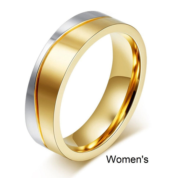 His & Hers Matching Set Simple Love Style Couple Rings, Wedding Band Set, Valentine, Anniversary, Wedding, Promise, Engagement Ring-Couple Rings-SunnyHouse Jewelry