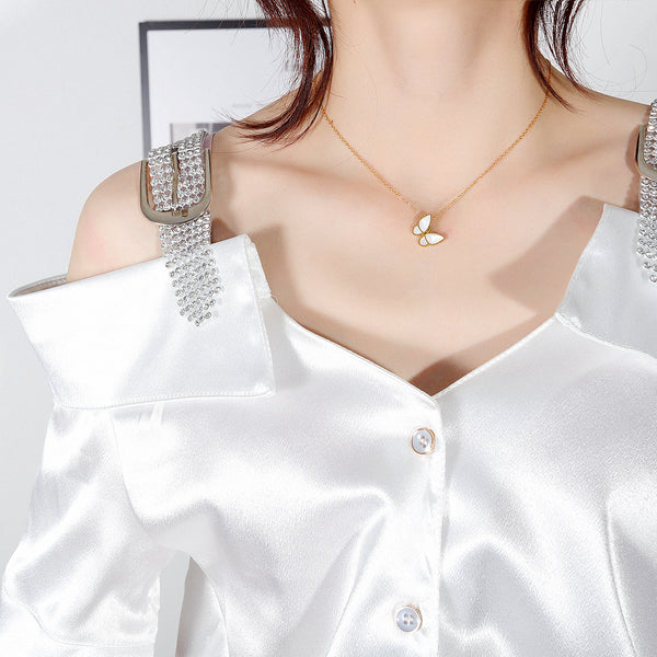 Women's Fashion Butterfly Pendant Necklace-Womens Pendant Necklace-SunnyHouse Jewelry