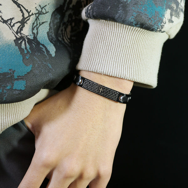 Men's Fashion Bible Cross Bracelet-Mens Bracelet-SunnyHouse Jewelry