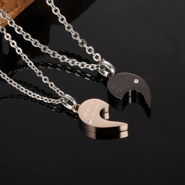 His & Hers Matching Set Our Hearts Should Be Together Forever Couple Necklace Couple Jewelry Set-Couple Necklace-SunnyHouse Jewelry