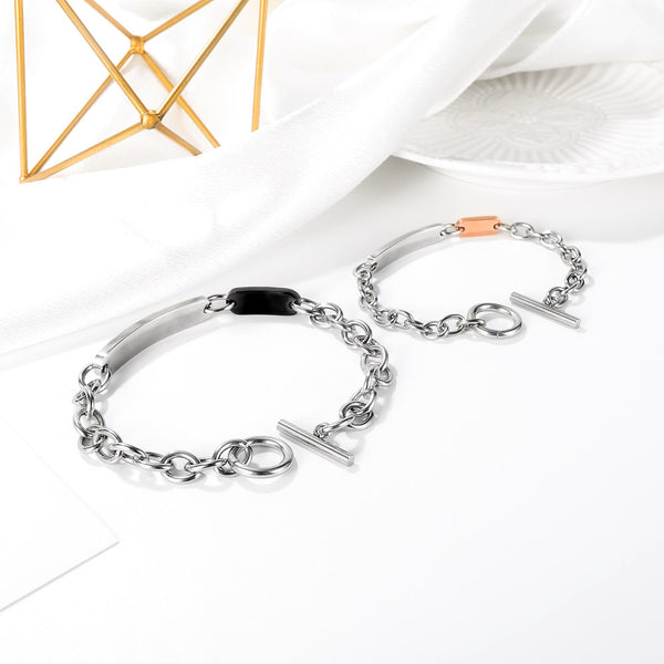 His & Hers Matching Set Customized Couple Bracelets-Couple Bracelets-SunnyHouse Jewelry