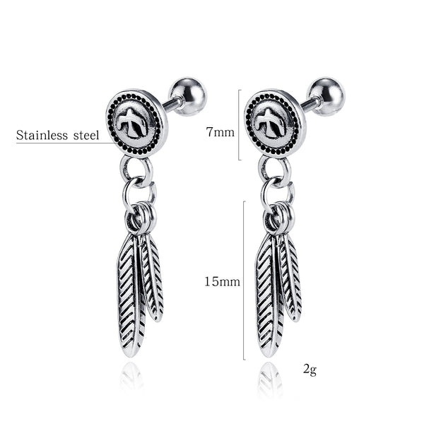 Women's Fashion Feather Earrings-Womens Earrings-SunnyHouse Jewelry